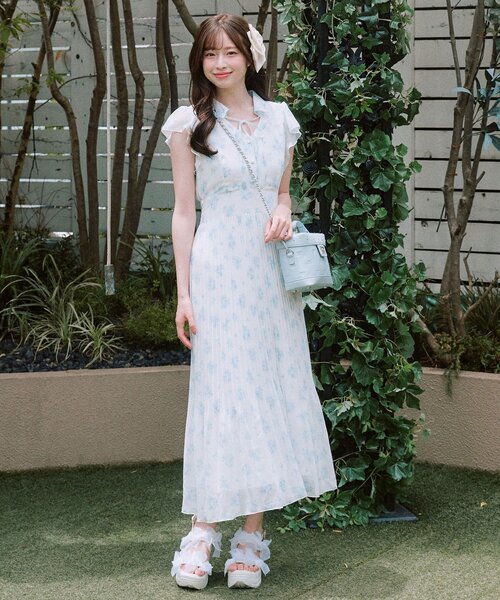 OLIVE des OLIVE(オリーブデオリーブ)の「Aimerianejoie総柄ロングワンピース(ワンピース・レディース・ブラック/サックスブルー/ピンク・FREE)」の14枚目の写真
