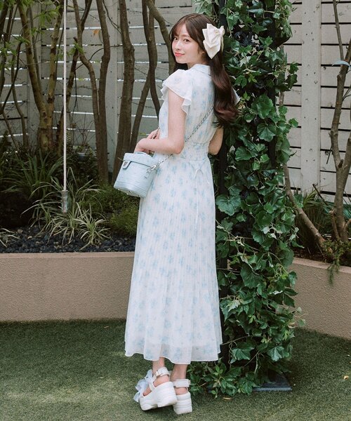 OLIVE des OLIVE(オリーブデオリーブ)の「Aimerianejoie総柄ロングワンピース(ワンピース・レディース・ブラック/サックスブルー/ピンク・FREE)」の18枚目の写真