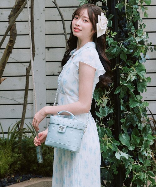 OLIVE des OLIVE(オリーブデオリーブ)の「Aimerianejoie総柄ロングワンピース(ワンピース・レディース・ブラック/サックスブルー/ピンク・FREE)」の19枚目の写真