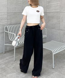 SPIRALGIRL（スパイラルガール）の「【SPIRAL LIP】マイクロミニTシャツ（Tシャツ/カットソー）」