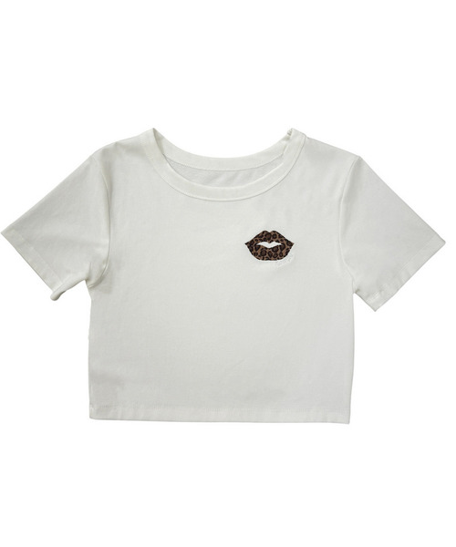SPIRALGIRL(スパイラルガール)の「【SPIRAL LIP】マイクロミニTシャツ(Tシャツ/カットソー・レディース・ホワイト/ブラック/イエロー・FREE)」の9枚目の写真