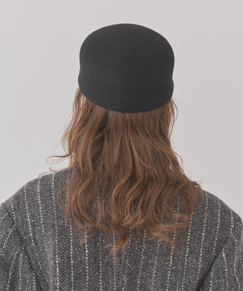 Chapeau d' O(シャポードオー)の「Chapeau d' O Felt Flat top Cap / シャポードオー(キャップ・レディース・グレー/ブラック・M/57.5cm)」の6枚目の写真