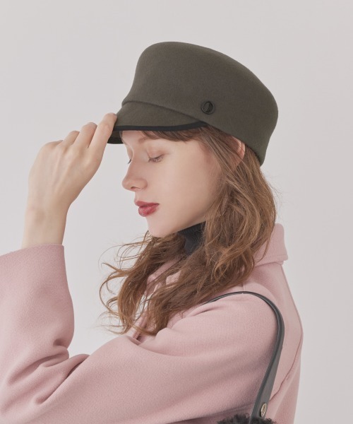 Chapeau d' O(シャポードオー)の「Chapeau d' O Felt Flat top Cap / シャポードオー(キャップ・レディース・グレー/ブラック・M/57.5cm)」の18枚目の写真