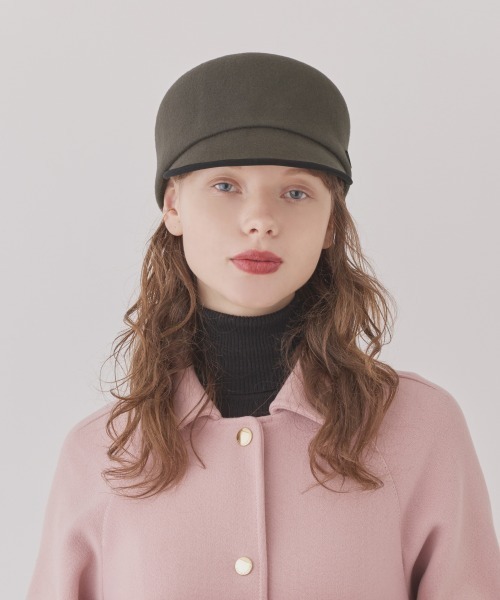 Chapeau d' O(シャポードオー)の「Chapeau d' O Felt Flat top Cap / シャポードオー(キャップ・レディース・グレー/ブラック・M/57.5cm)」の19枚目の写真