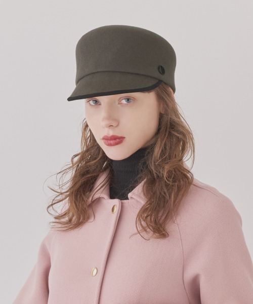 Chapeau d' O(シャポードオー)の「Chapeau d' O Felt Flat top Cap / シャポードオー(キャップ・レディース・グレー/ブラック・M/57.5cm)」の20枚目の写真