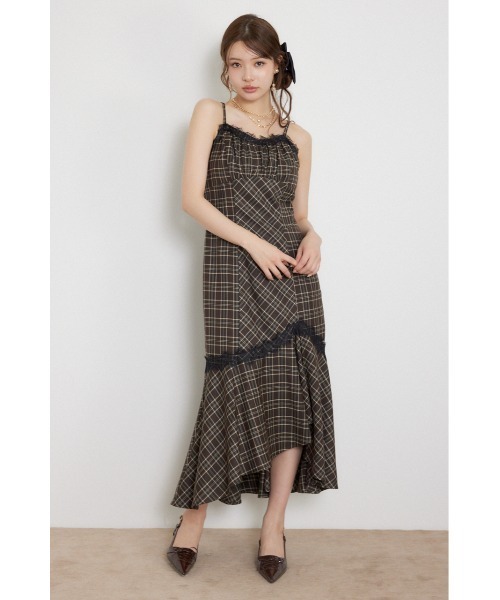 rienda(リエンダ)の「【AW先行発売アイテム】レースキャミマキシワンピース(ワンピース・レディース・ブラウン系その他/グレー系その他・MEDIUM/SMALL)」の2枚目の写真