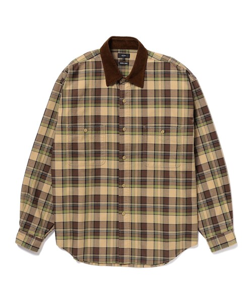 BEAMS（ビームス）の「ワーク チェック シャツ 【ワイドフィット】（シャツ/ブラウス・メンズ・ネイビー/ブラウン・X-LARGE/LARGE/MEDIUM/SMALL）」の7枚目の写真