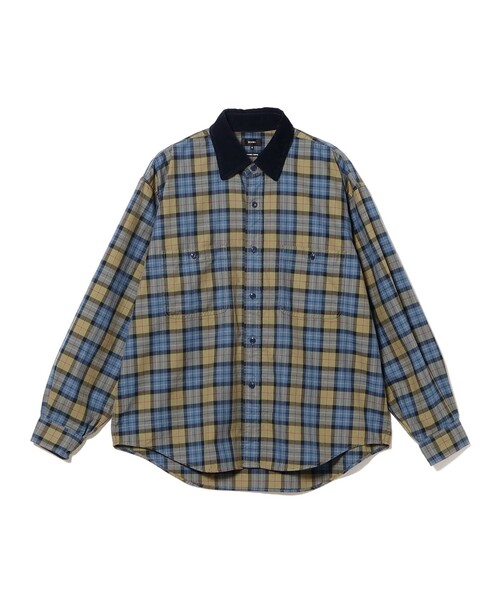 BEAMS（ビームス）の「ワーク チェック シャツ 【ワイドフィット】（シャツ/ブラウス・メンズ・ネイビー/ブラウン・X-LARGE/LARGE/MEDIUM/SMALL）」の14枚目の写真