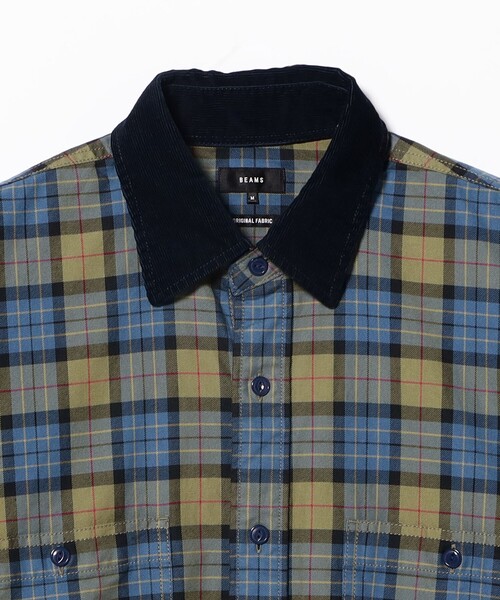 BEAMS（ビームス）の「ワーク チェック シャツ 【ワイドフィット】（シャツ/ブラウス・メンズ・ネイビー/ブラウン・X-LARGE/LARGE/MEDIUM/SMALL）」の15枚目の写真