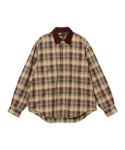 BEAMS（ビームス）の「ワーク チェック シャツ 【ワイドフィット】（シャツ/ブラウス・メンズ・ネイビー/ブラウン・X-LARGE/LARGE/MEDIUM/SMALL）」の22枚目の写真