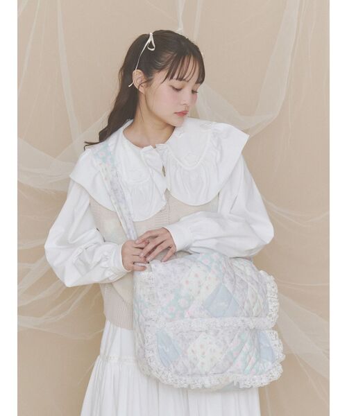 merry jenny（メリージェニー）の「Garden Quilt Bag（ショルダーバッグ・レディース・オフホワイト/アイボリー・FREE）」の3枚目の写真