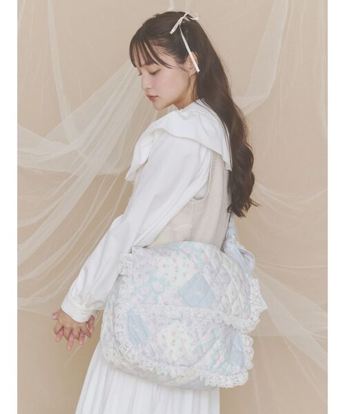 merry jenny（メリージェニー）の「Garden Quilt Bag（ショルダーバッグ・レディース・オフホワイト/アイボリー・FREE）」の5枚目の写真