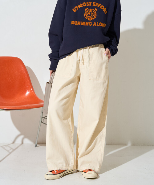 FREAK'S STORE(フリークスストア)の「限定展開 バックツイル 紐 ベイカー パンツ(その他パンツ・レディース・ブラック/ベージュ/オリーブ/ナチュラル/チャコール・SMALL/MEDIUM)」の5枚目の写真