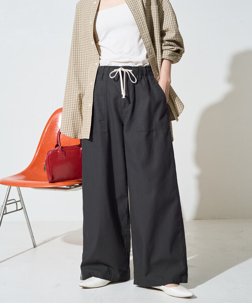 FREAK'S STORE(フリークスストア)の「限定展開 バックツイル 紐 ベイカー パンツ(その他パンツ・レディース・ブラック/ベージュ/オリーブ/ナチュラル/チャコール・SMALL/MEDIUM)」の3枚目の写真