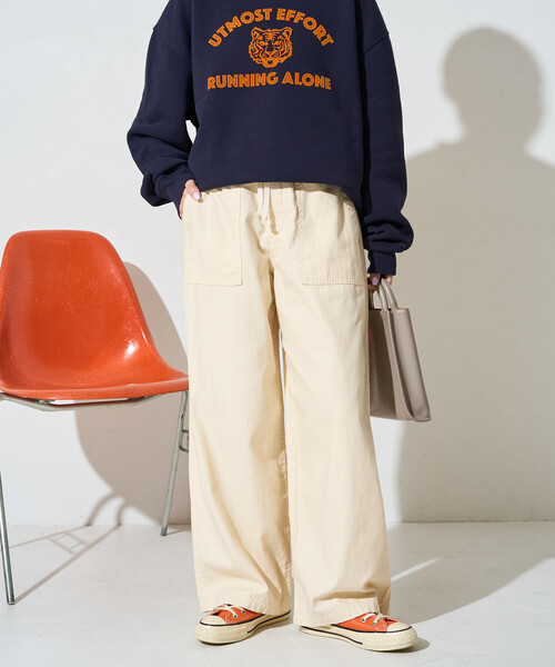 FREAK'S STORE(フリークスストア)の「限定展開 バックツイル 紐 ベイカー パンツ(その他パンツ・レディース・ブラック/ベージュ/オリーブ/ナチュラル/チャコール・SMALL/MEDIUM)」の20枚目の写真