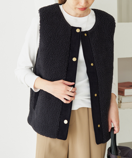 Barbour(バブアー)の「BARBOUR/バブアー DULSIE LINER LLI0016 BK11/ CR11(その他アウター・レディース・アイボリー/ブラック・FREE)」の1枚目の写真