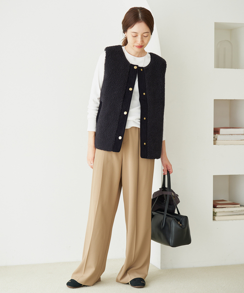 Barbour(バブアー)の「BARBOUR/バブアー DULSIE LINER LLI0016 BK11/ CR11(その他アウター・レディース・アイボリー/ブラック・FREE)」の4枚目の写真