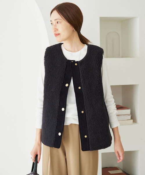 Barbour(バブアー)の「BARBOUR/バブアー DULSIE LINER LLI0016 BK11/ CR11(その他アウター・レディース・アイボリー/ブラック・FREE)」の7枚目の写真