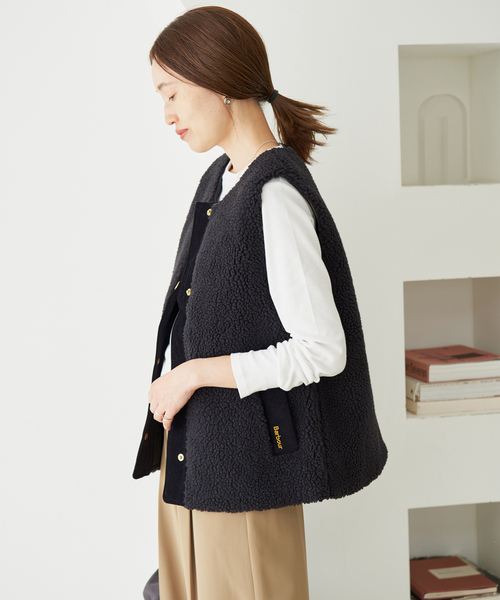 Barbour(バブアー)の「BARBOUR/バブアー DULSIE LINER LLI0016 BK11/ CR11(その他アウター・レディース・アイボリー/ブラック・FREE)」の8枚目の写真