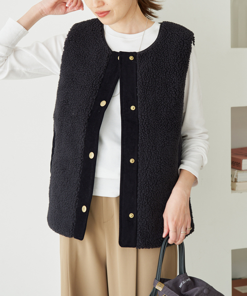 Barbour(バブアー)の「BARBOUR/バブアー DULSIE LINER LLI0016 BK11/ CR11(その他アウター・レディース・アイボリー/ブラック・FREE)」の11枚目の写真