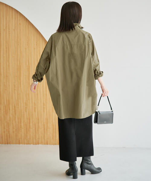 SLOBE IENA(スローブイエナ)の「《WEB限定/追加2》オーバーサイズシャツ(シャツ/ブラウス・レディース・ピンク系その他/ホワイト/カーキ・FREE)」の4枚目の写真