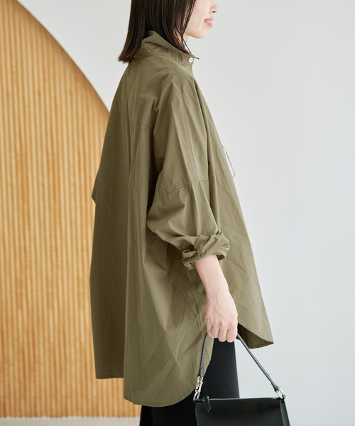 SLOBE IENA(スローブイエナ)の「《WEB限定/追加2》オーバーサイズシャツ(シャツ/ブラウス・レディース・ピンク系その他/ホワイト/カーキ・FREE)」の6枚目の写真
