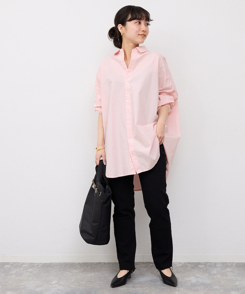 SLOBE IENA(スローブイエナ)の「《WEB限定/追加2》オーバーサイズシャツ(シャツ/ブラウス・レディース・ピンク系その他/ホワイト/カーキ・FREE)」の10枚目の写真