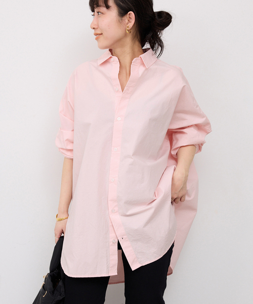 SLOBE IENA(スローブイエナ)の「《WEB限定/追加2》オーバーサイズシャツ(シャツ/ブラウス・レディース・ピンク系その他/ホワイト/カーキ・FREE)」の14枚目の写真