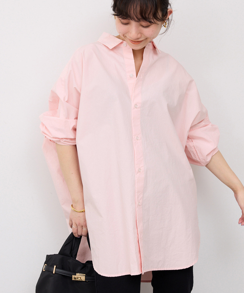 SLOBE IENA(スローブイエナ)の「《WEB限定/追加2》オーバーサイズシャツ(シャツ/ブラウス・レディース・ピンク系その他/ホワイト/カーキ・FREE)」の15枚目の写真