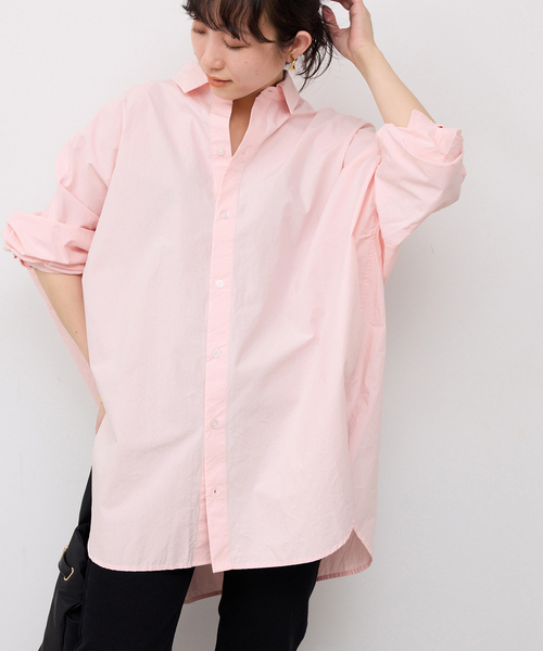 SLOBE IENA(スローブイエナ)の「《WEB限定/追加2》オーバーサイズシャツ(シャツ/ブラウス・レディース・ピンク系その他/ホワイト/カーキ・FREE)」の16枚目の写真