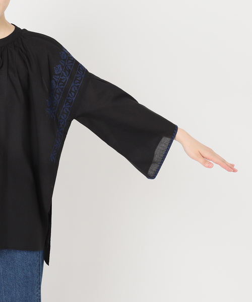 B.C STOCK(ベーセーストック)の「ウォッシャブル / 刺繍タッセルブラウス(シャツ/ブラウス・レディース・ホワイト/ブラック・FREE)」の5枚目の写真