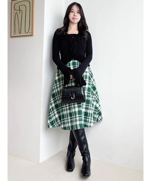 dazzlin(ダズリン)の「バリエミディフレアスカート(スカート・レディース・その他1/グリーン・MEDIUM/SMALL)」の7枚目の写真