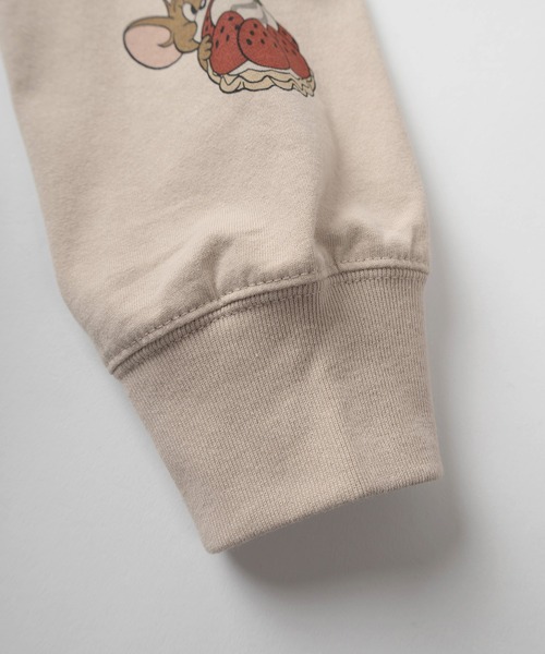 Tom&Jerry(トムアンドジェリー)の「【71】【TOM&JERRY/トムとジェリー】クルーネック ロングスリーブ Tシャツ/袖プリント&刺繍/ヴィンテージ風/ユニセックス/レディース/メンズ(Tシャツ/カットソー・レディース・ベージュ/ブラック/ブラック系/アイボリー・M/L/XL)」の15枚目の写真