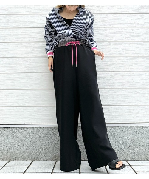Q（キュー）の「【秋の大本命】ストライプリブドッキングシャツ　2026秋冬　MUSTBUY　定番（シャツ/ブラウス・レディース・ブラック系・MEDIUM）」の22枚目の写真