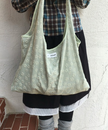 Floral Shopper Bag Sage Green