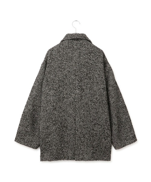 ADAM ET ROPE'(アダムエロペ)の「【WEB限定】・【定番】スタンドカラーウールミドルコート(その他アウター・レディース・ブラウン系その他/ブラック系その他・FREE)」の12枚目の写真