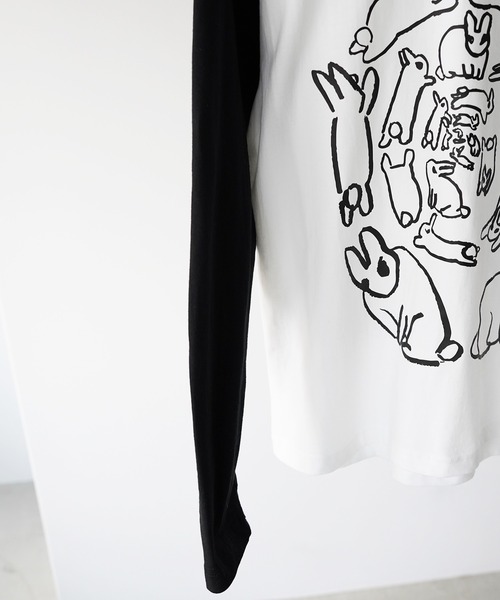 SANSeLF(サンセルフ)の「【SANSeLF】アニマルラグランプリントトップス saw26a009(Tシャツ/カットソー・レディース・ホワイト・FREE)」の12枚目の写真