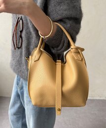 【WEB限定】1枚革風ショルダーベルト付トート