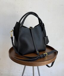 【WEB限定】1枚革風ショルダーベルト付トート