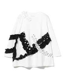 TORI-TO | 【別注】TORI-TO × BEAMS BOY / ウェーブ フリル ロング スリーブ Tシャツ(Tシャツ/カットソー)