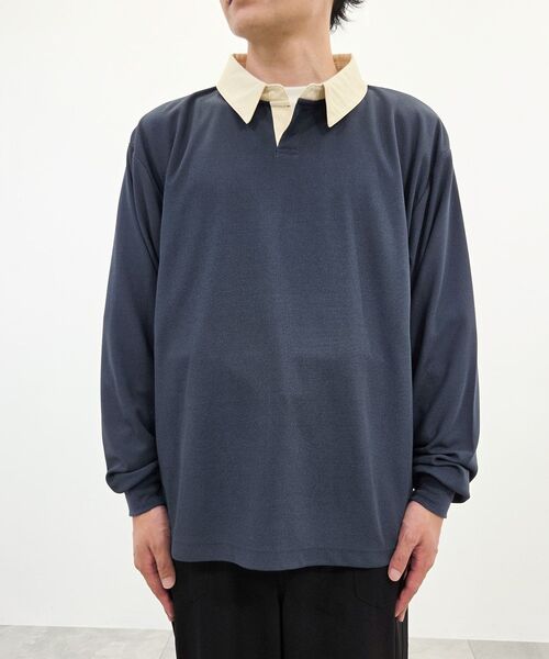 CRAFT STANDARD BOUTIQUE（クラフトスタンダードブティック）の「ワッフルスキッパーラガーロンTEE（Tシャツ/カットソー・メンズ・ブラック/ネイビー・L/M）」の4枚目の写真