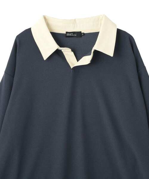 CRAFT STANDARD BOUTIQUE（クラフトスタンダードブティック）の「ワッフルスキッパーラガーロンTEE（Tシャツ/カットソー・メンズ・ブラック/ネイビー・L/M）」の9枚目の写真