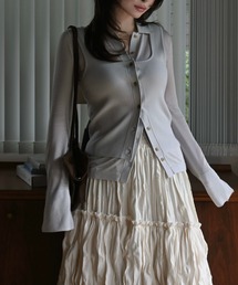WILLFULLY（ウィルフリー）の「shirt collar & tank knit ensemble（ニット/セーター）」