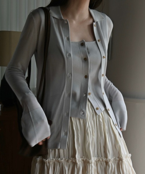 WILLFULLY(ウィルフリー)の「shirt collar & tank knit ensemble(ニット/セーター・レディース・アイボリー/ブルー系その他/ライトピンク・FREE)」の10枚目の写真