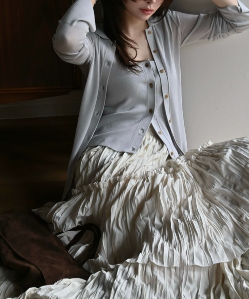 WILLFULLY(ウィルフリー)の「shirt collar & tank knit ensemble(ニット/セーター・レディース・アイボリー/ブルー系その他/ライトピンク・FREE)」の12枚目の写真