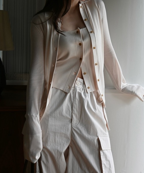 WILLFULLY(ウィルフリー)の「shirt collar & tank knit ensemble(ニット/セーター・レディース・アイボリー/ブルー系その他/ライトピンク・FREE)」の15枚目の写真