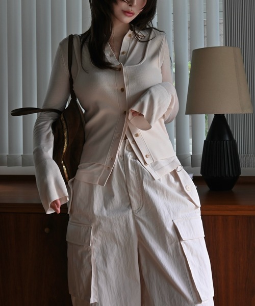 WILLFULLY(ウィルフリー)の「shirt collar & tank knit ensemble(ニット/セーター・レディース・アイボリー/ブルー系その他/ライトピンク・FREE)」の22枚目の写真