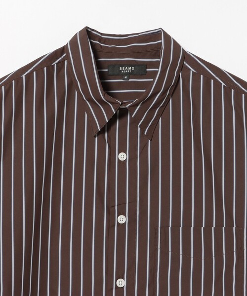BEAMS HEART（ビームスハート）の「ストライプ レギュラーカラーシャツ（シャツ/ブラウス・メンズ・ブルー/ブラウン・LARGE/SMALL）」の20枚目の写真