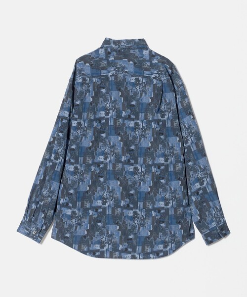 A DAY IN THE LIFE UNITED ARROWS(アデイインザライフユナイテッドアローズ)の「ヴィンテージ プリント ワイド レギュラーカラーシャツ<A DAY IN THE LIFE>(シャツ/ブラウス・メンズ・ダークブラウン/ネイビー・M/L)」の3枚目の写真