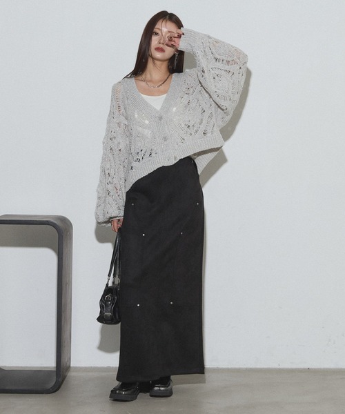 PAGEBOY(ページボーイ)の「ラメリーフニットボレロ/カーディガン(カーディガン/ボレロ・レディース・ターコイズブルー/グレー/ブラック・FREE)」の20枚目の写真